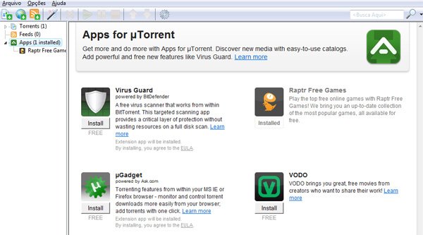 Apps no uTorrent