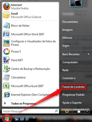 Acesse o Painel de Controle