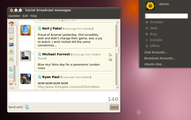 Ubuntu - Agora com acesso facilitado ao Twitter e outras redes sociais