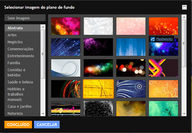 Escolha a imagem que mais combina com o seu blog!