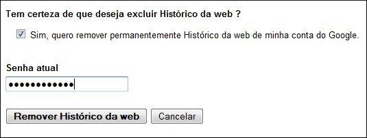 Remova permanentemente o Histórico da web de sua conta Google...