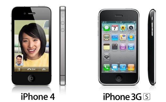 Comparação entre o 3GS e iPhone 4