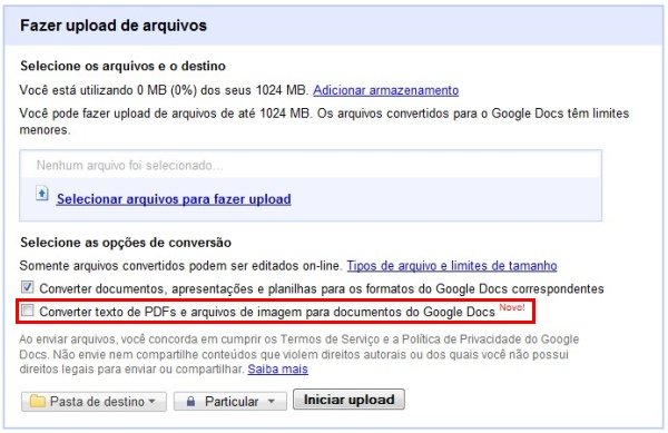 Google Docs agora permite converter imagens e PDF para texto 