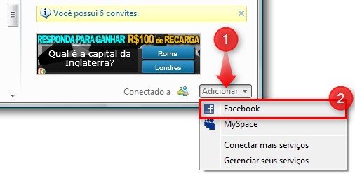 Conecte-se ao Facebook.