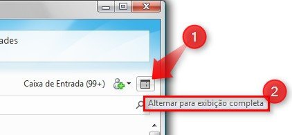 Verifique o modo de exibição do MSN.