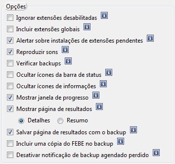 Habilite/desabilite opções conforme achar necessário