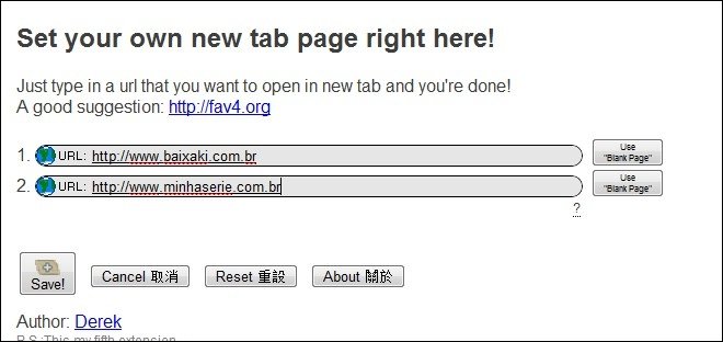 Define Your Own Tab