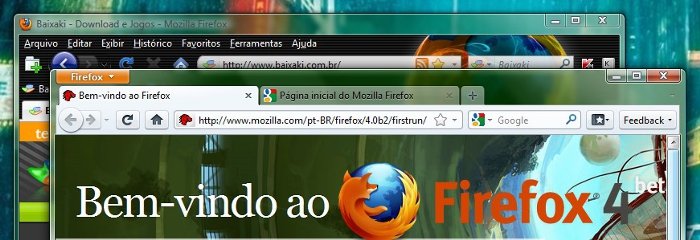 Firefox 3.6 e Firefox 4.0 Beta rodando simultaneamente!