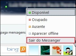 Desconectando-se do MSN