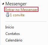 Reconectando-se ao MSN pelas opções do Hotmail