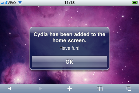 Cydia adicionado.