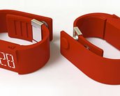 Um relógio de pulso silencioso e com design arrojado