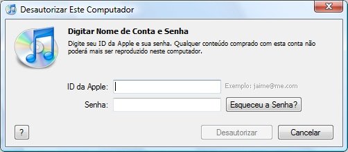 Desautorize um único computador.