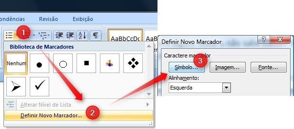 Use caracteres especiais como marcadores do Windows.