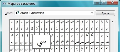 Símbolos específicos de vários idiomas são encontrados.