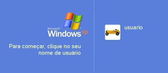 A famosa tela de boas-vindas do Windows.