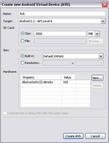 Create AVD