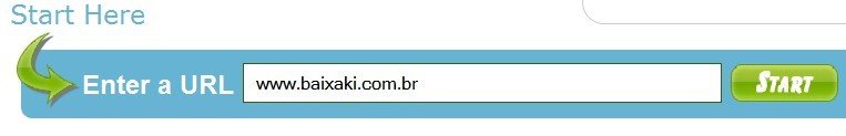 Preencha o endereço do site