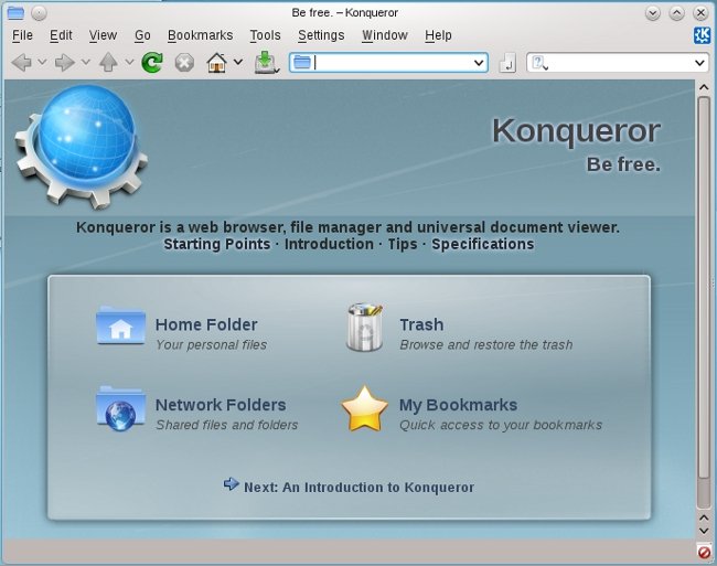 Konqueror, o navegador padrão do KDE, agora pode usar o Webkit!