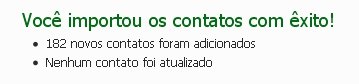 O Windows Live avisa se a operação foi concluída com sucesso