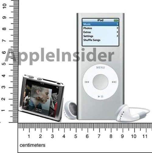 Previsão de como será o novo iPod Nano.