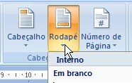 Escolha o rodapé do documento