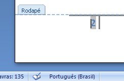 Edite as informações do rodapé