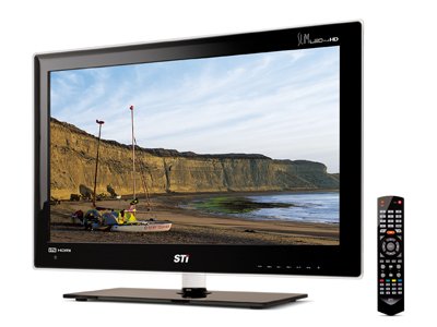 Novas televisões ultra finas com a marca STI.