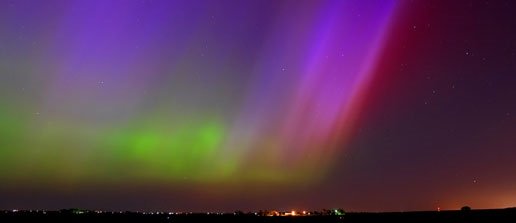 Aurora Boreal, fenômeno ocasionado pelas ações solares.