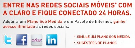 Promoção da Claro incentiva acesso às redes sociais