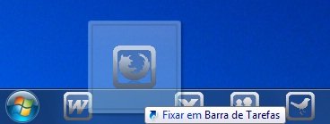Arraste os atalhos para a Barra de tarefas