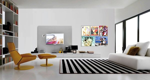 Conceito de casa com telas OLED