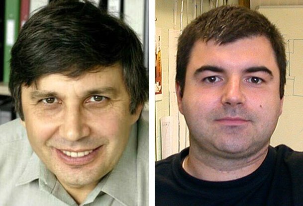 Andre Geim e Konstantin Novoselov. Fonte: Wikimedia Commons.