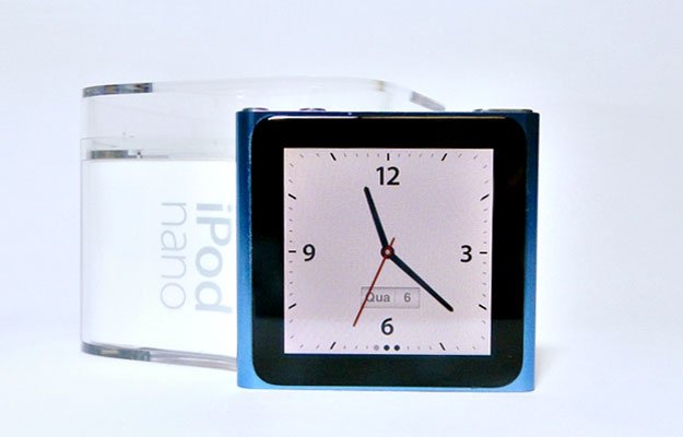 O relógio do iPod nano 6G.