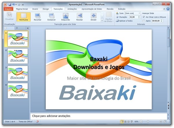 Transições no PowerPoint