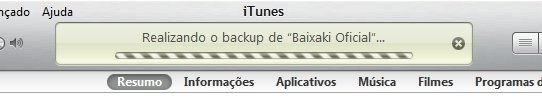 Faça backup com o iTunes!
