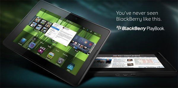 Visual do BlackBerry PlayBook