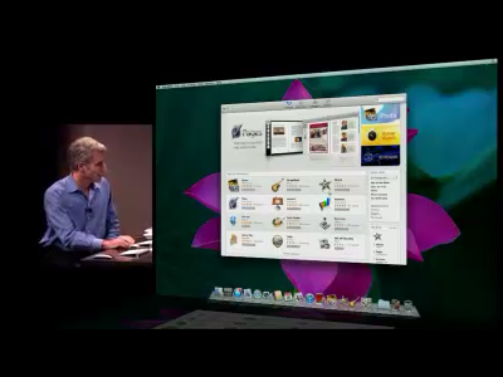 Visão geral da nova App Store para MacOS.