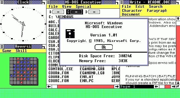 Interface do Windows 1.0