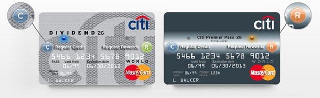 Reprodução dos novos cartões do CitiBank.