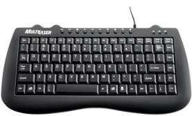 O teclado compacto e multimídia da MultiLaser.