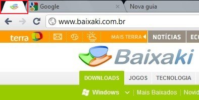 Ícone criado para a página do Baixaki