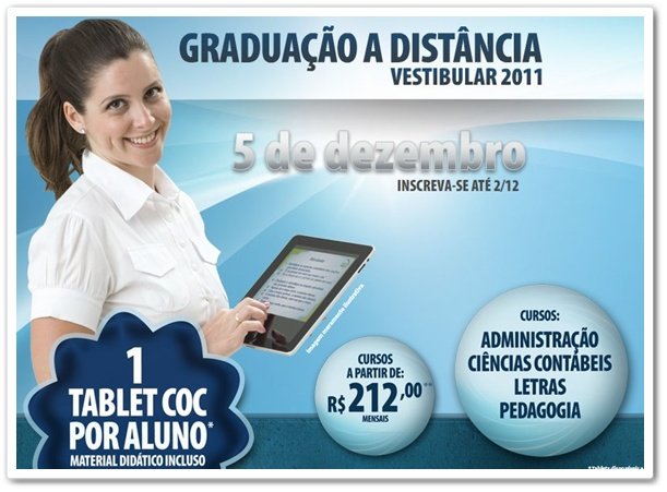 A faculdade dará um tablet por aluno.