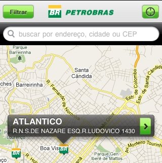 O Localizador de Postos da Petrobras.