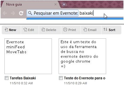 Busca no Evernote