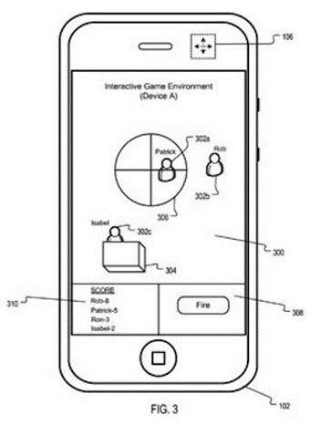 Imagem da patente requerida pela Apple