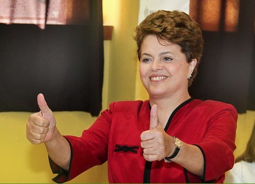 A primeira presidente do Brasil.