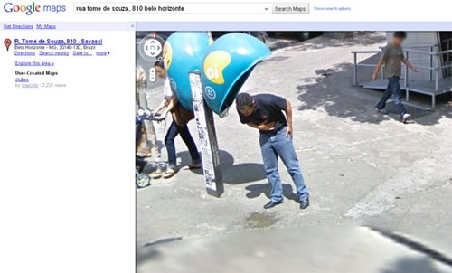 Esta foto causou o primeiro processo ao Google Street View no Brasil. Fonte: Divulgação.