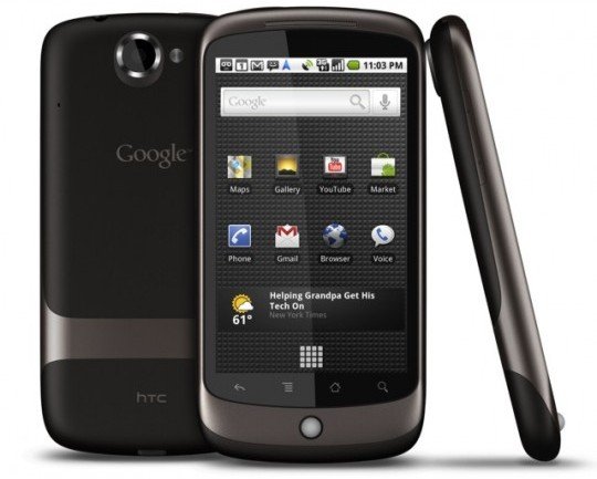 O Nexus One, do Google e HTC