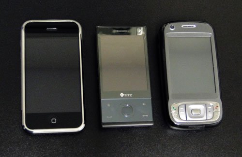 Comparação entre iPhone, Touch Diamond e Touch Pro